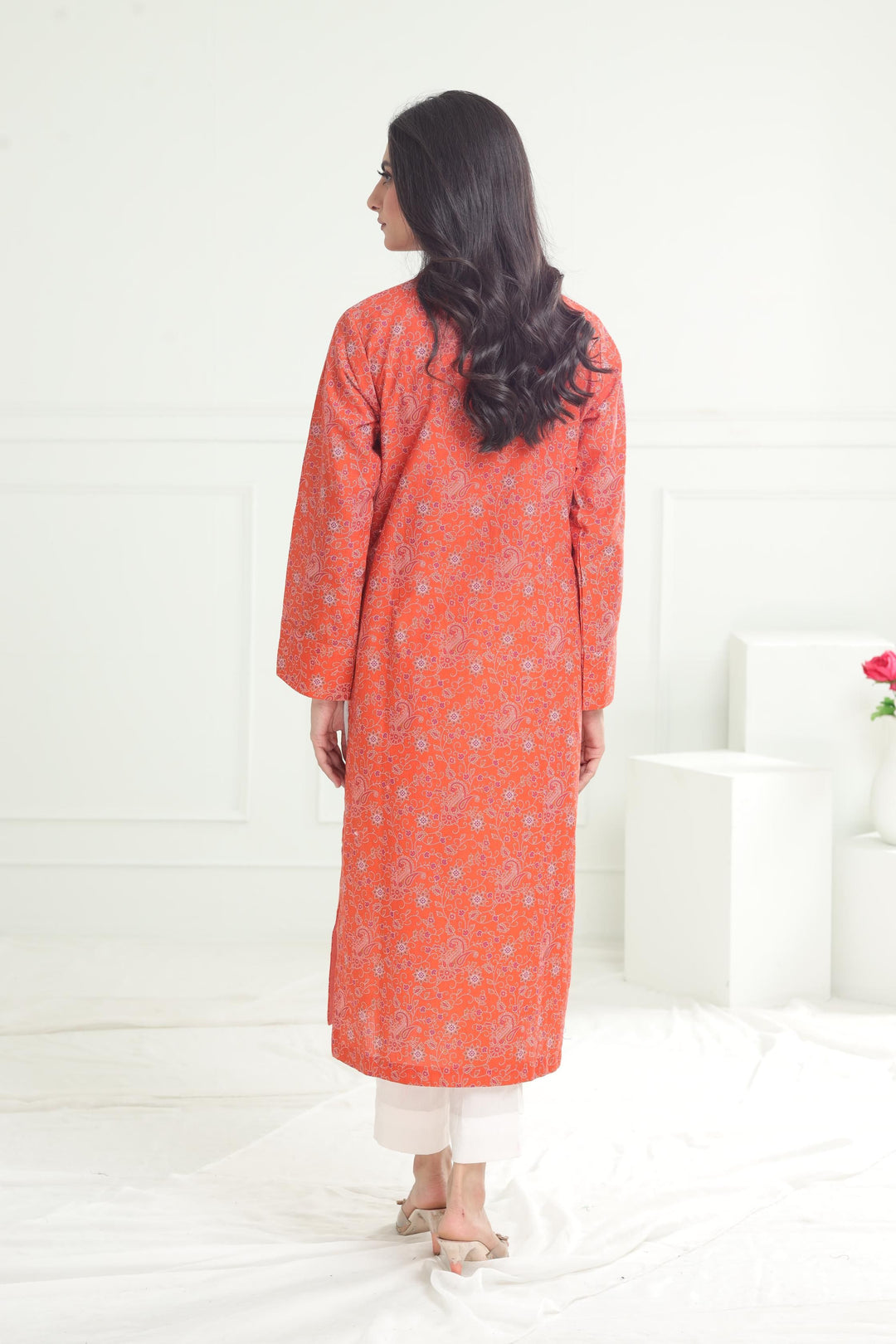 Khaddar Rust Kurti - Limelight