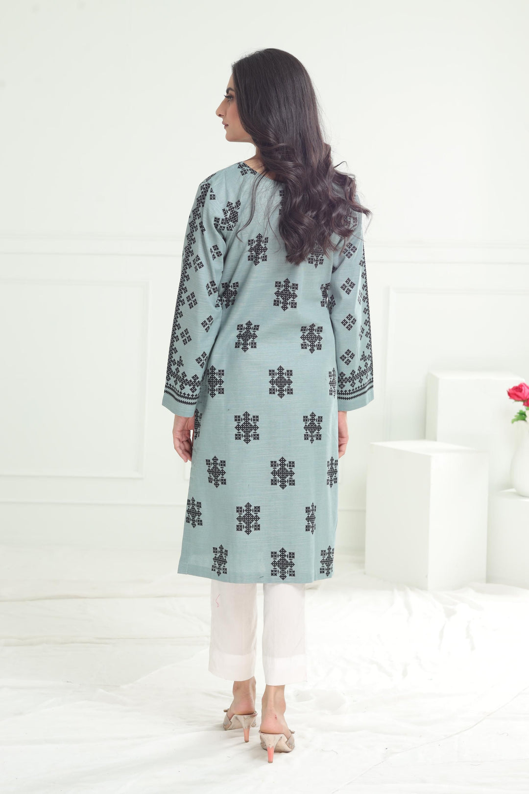 Khaddar Turquoise Kurti - Limelight