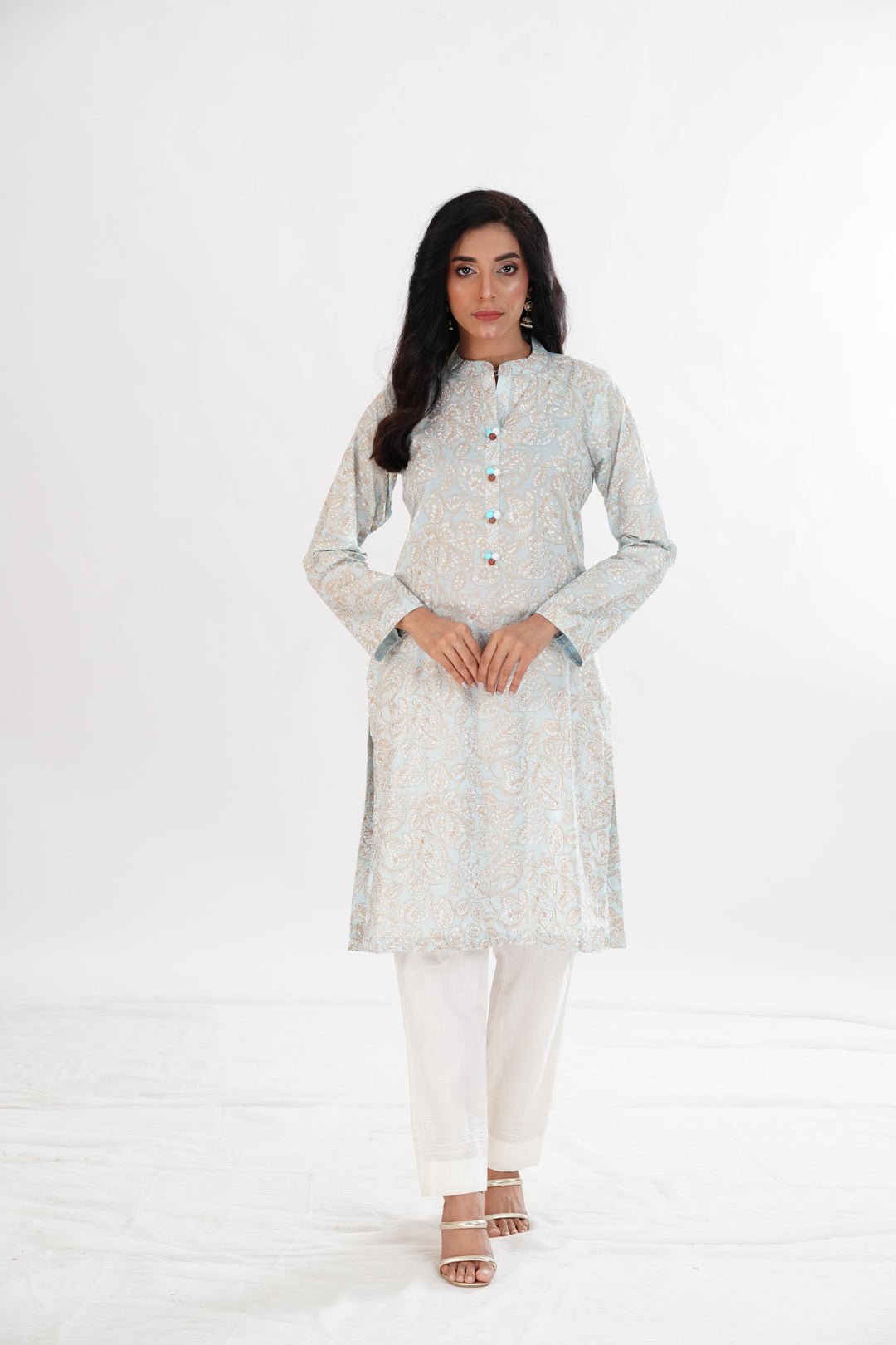 Lawn Blue Kurti - Limelight