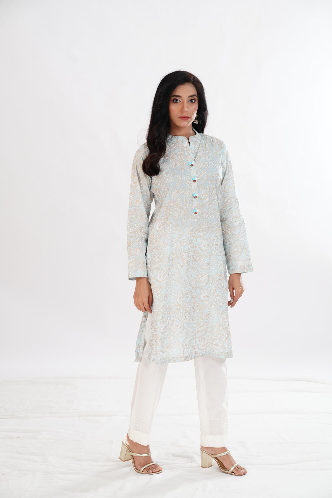 Lawn Blue Kurti - Limelight