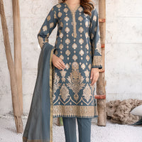 Lawn Grey Stitched Suit - Limelight