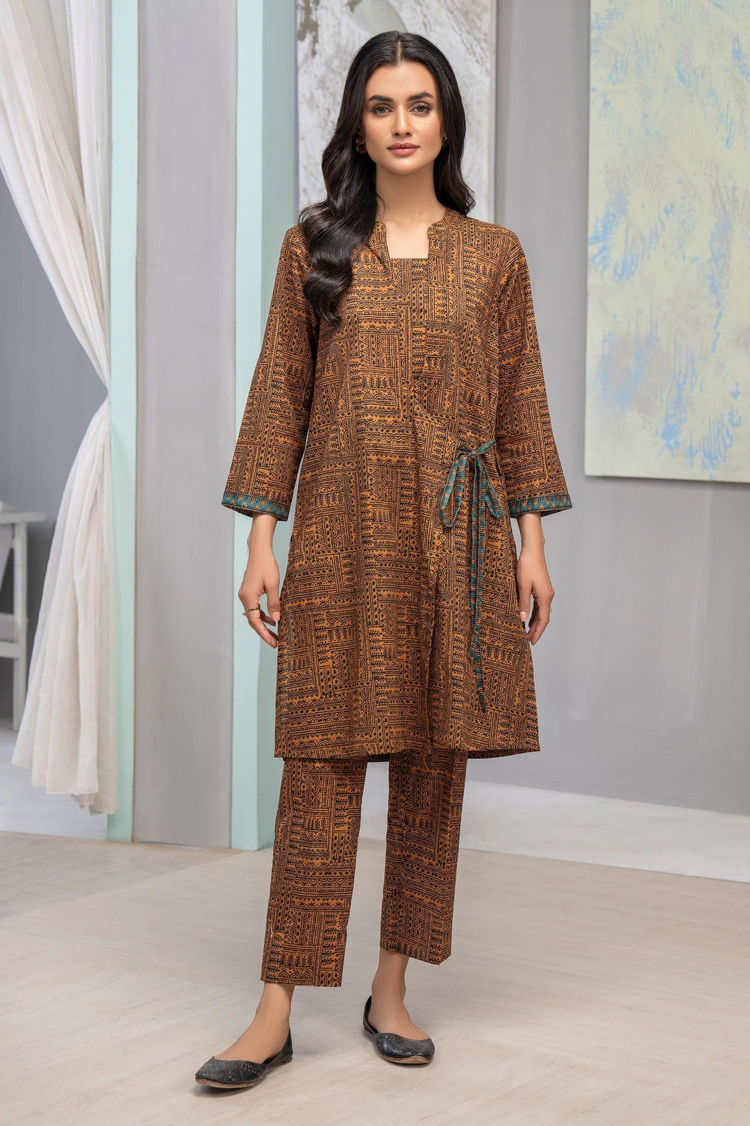 Lawn Yellow Kurti - Limelight