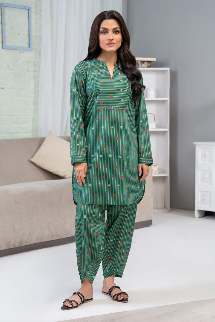 Lawn Teal Kurti - Limelight