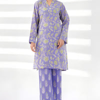 Lawn Purple Unstitched Suit - Limelight