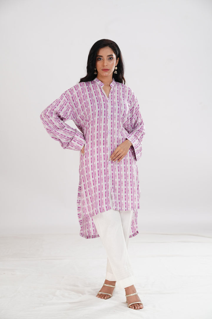 Lawn Pink Kurti - Limelight