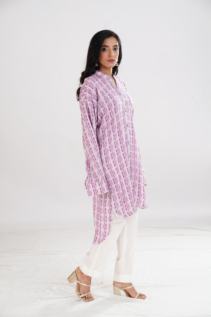 Lawn Pink Kurti - Limelight