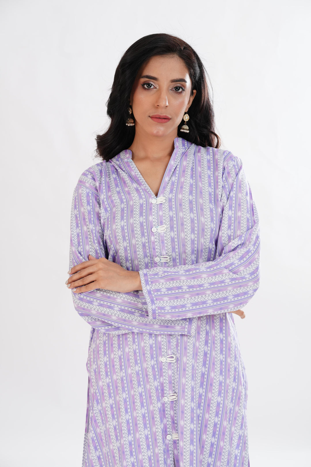 Lawn Lilac Kurti - Limelight