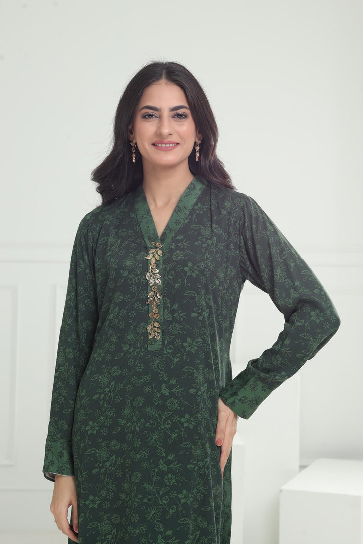 Stone Green Stitched Suit - Limelight