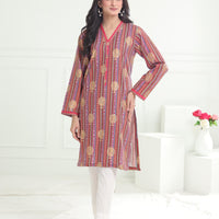 Khaddar Red Kurti - Limelight
