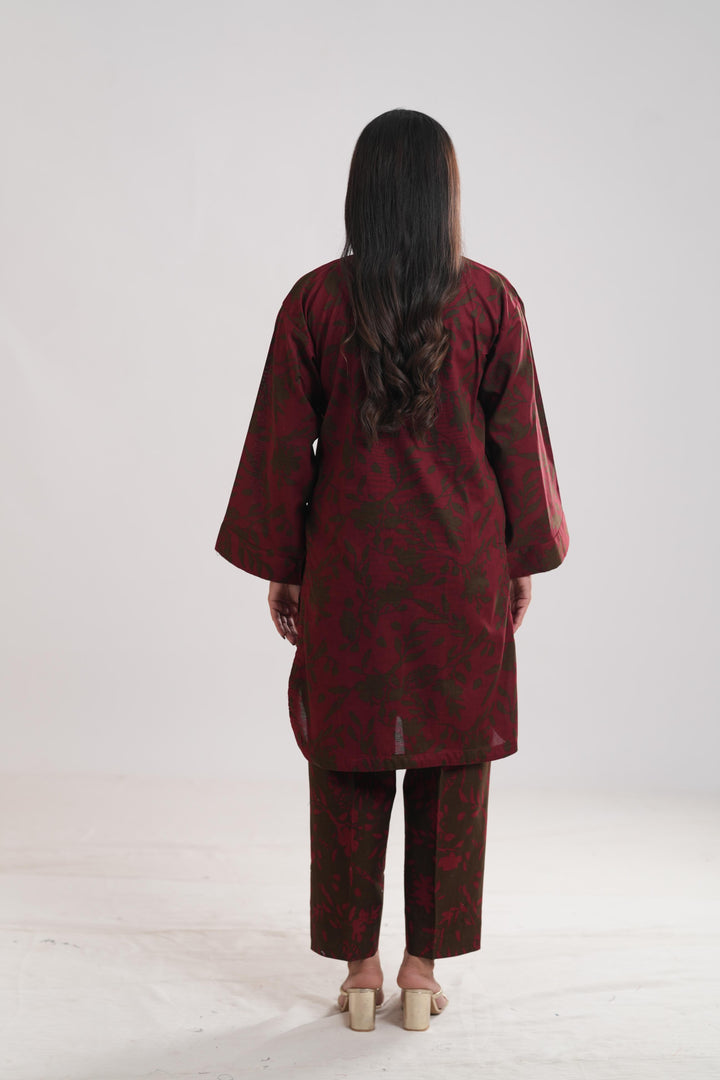 Khaddar Pink Stitched Suit - Limelight