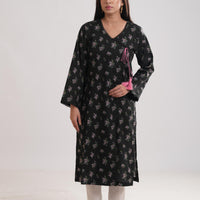 Khaddar Black Kurti - Limelight