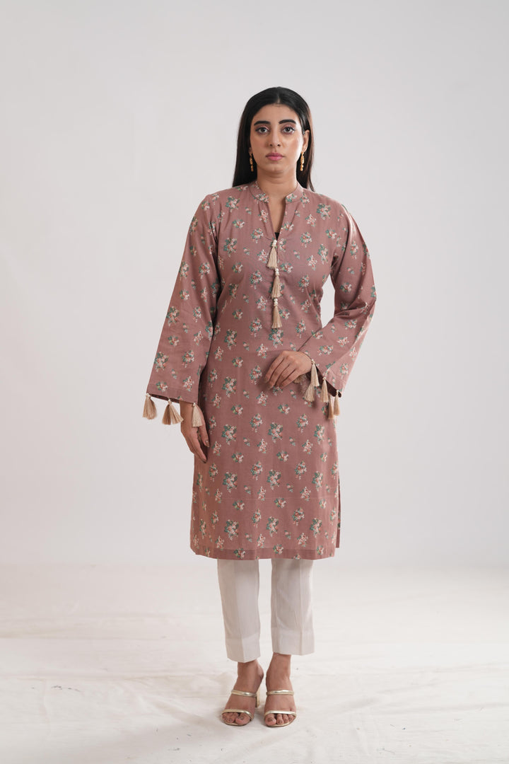 Khaddar Pink Kurti - Limelight