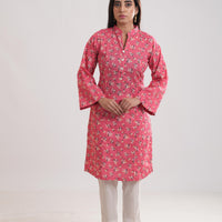 Khaddar Pink Kurti - Limelight