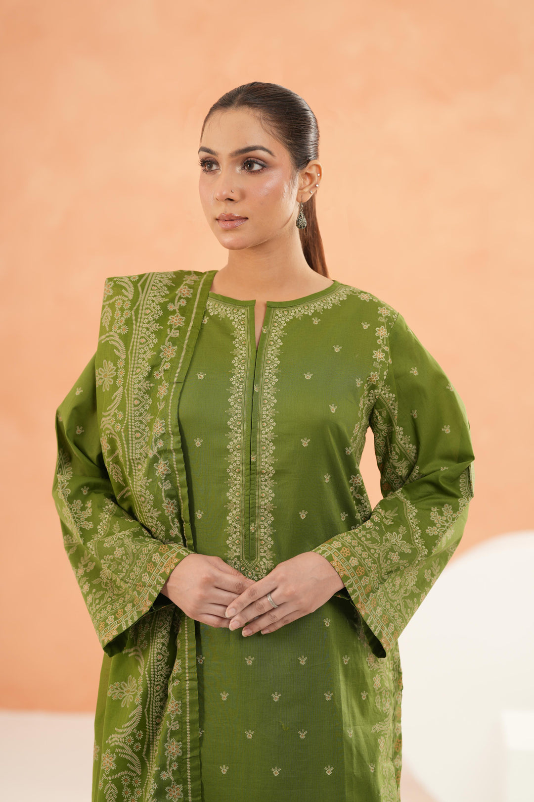 Green Stitched Suit - Limelight