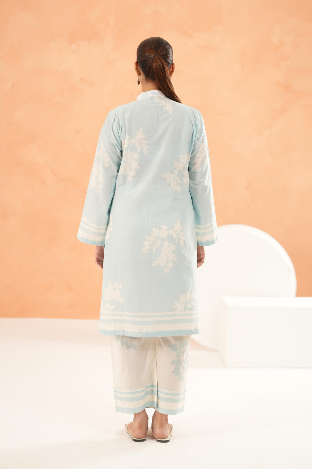 Sky Blue Stitched Suit - Limelight