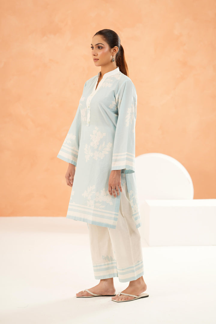 Sky Blue Stitched Suit - Limelight