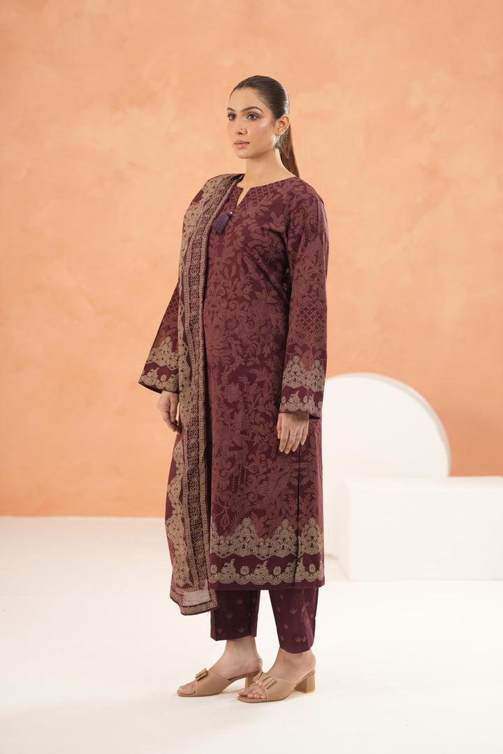 Maroon Stitched Suit - Limelight