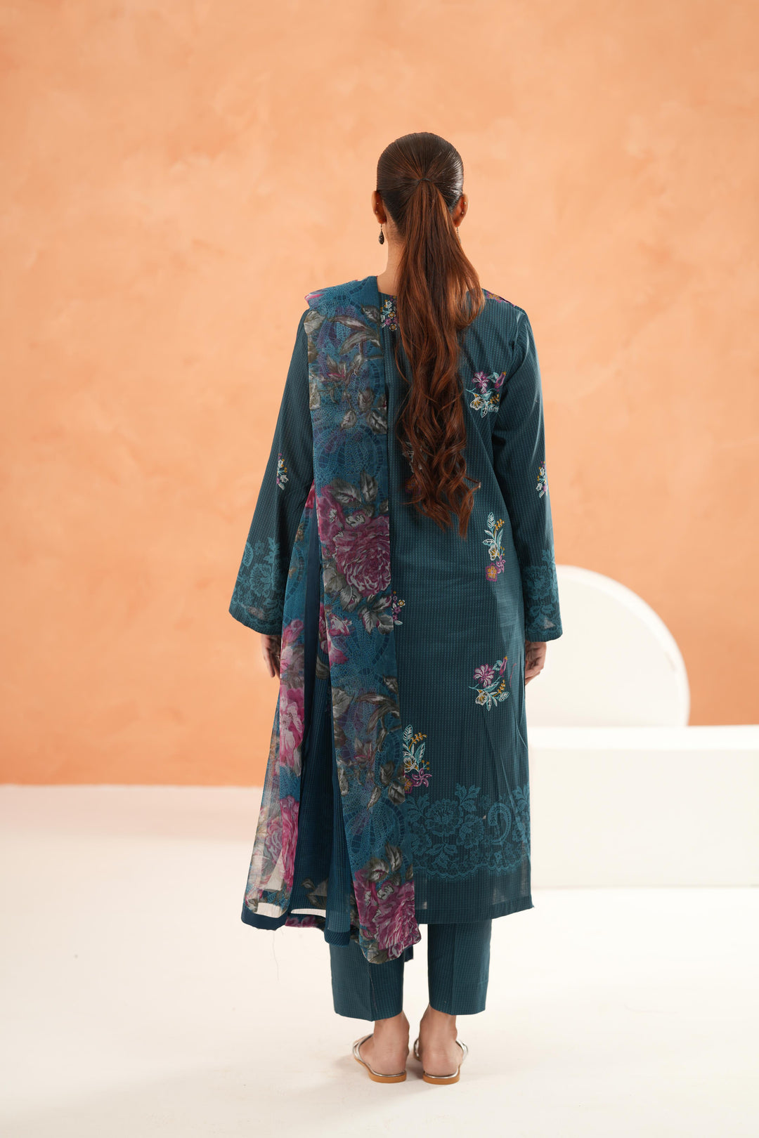 Teal Stitched Suit - Limelight