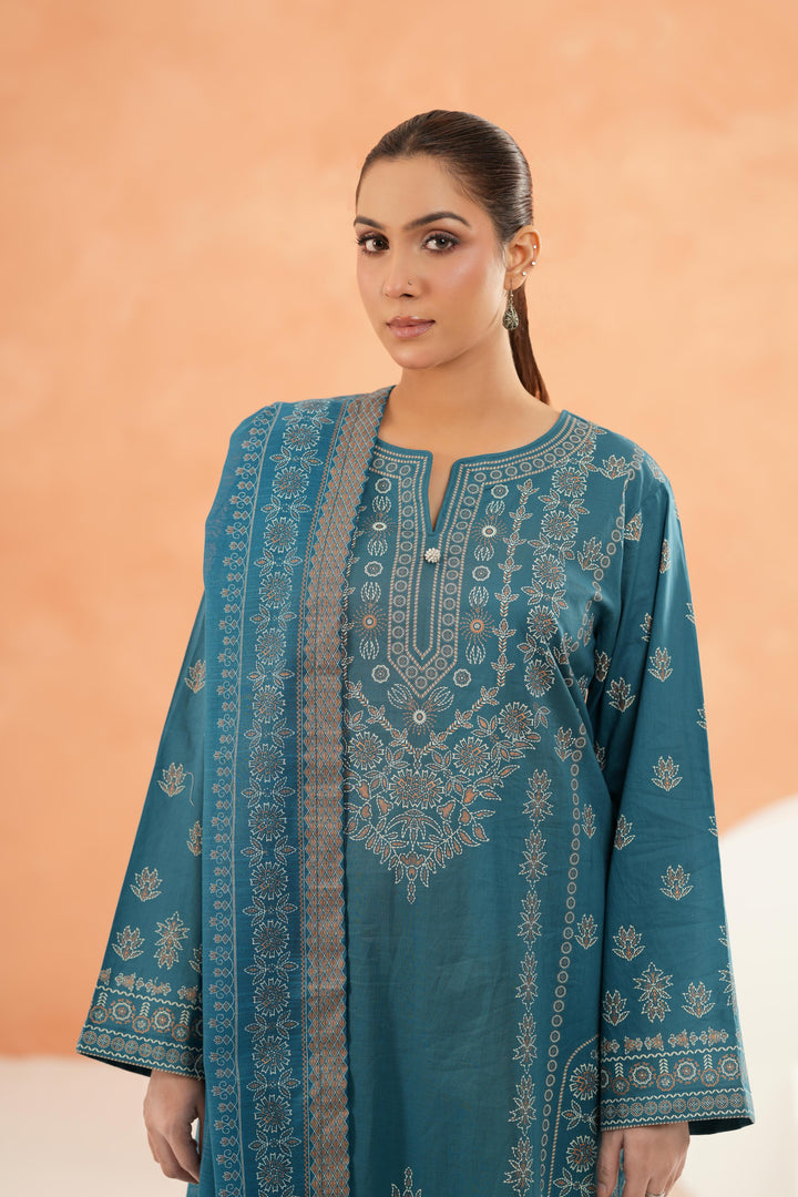 Teal Stitched Suit - Limelight