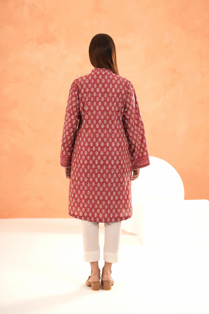 Lawn Red Kurti - Limelight