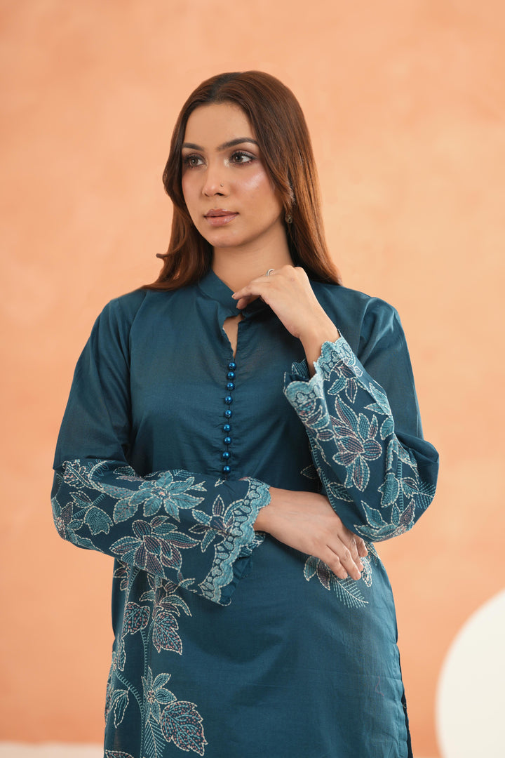 Lawn Blue Kurti - Limelight