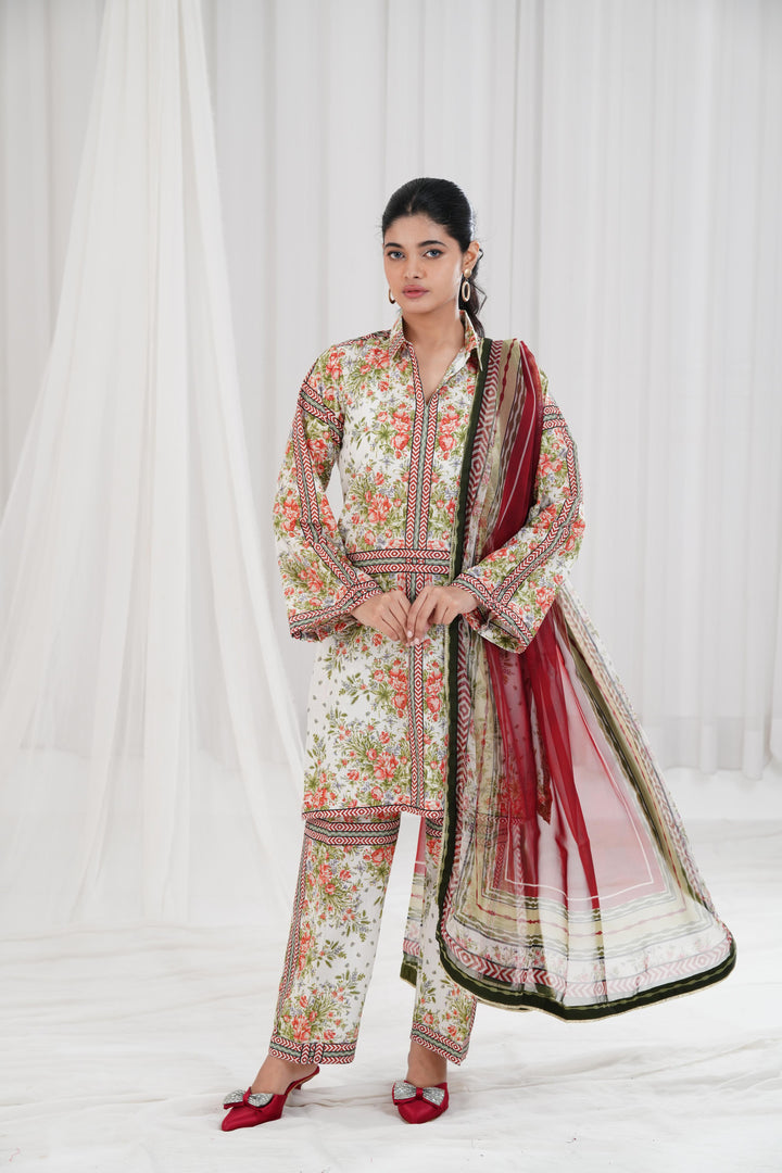 Digital Printed Lawn Multi Stitched Suit - Jazmin