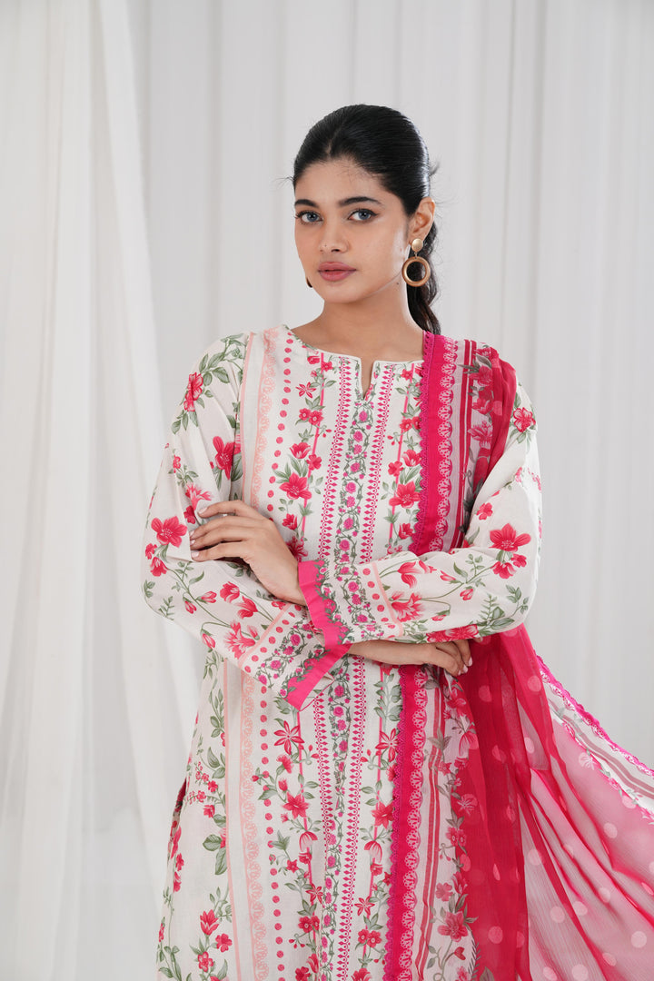 Digital Printed Lawn Multi Stitched Suit - Jazmin
