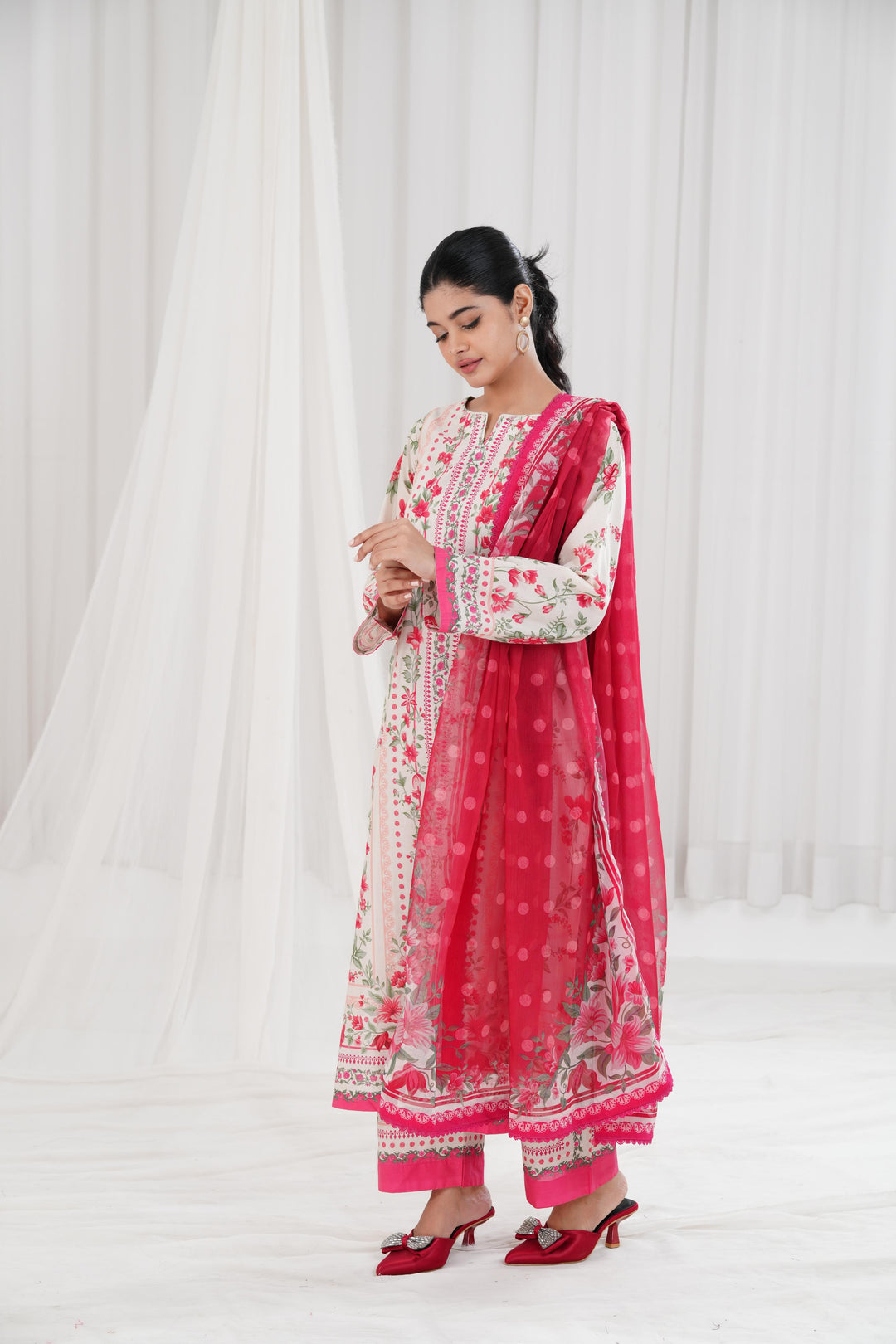 Digital Printed Lawn Multi Stitched Suit - Jazmin