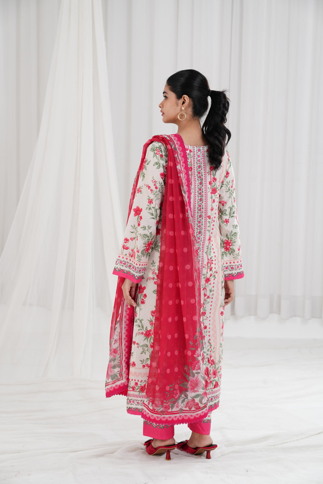 Digital Printed Lawn Multi Stitched Suit - Jazmin