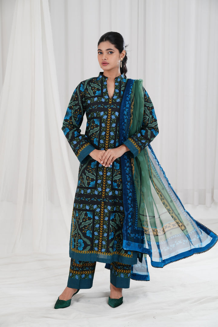Digital Printed Lawn Multi Stitched Suit - Jazmin