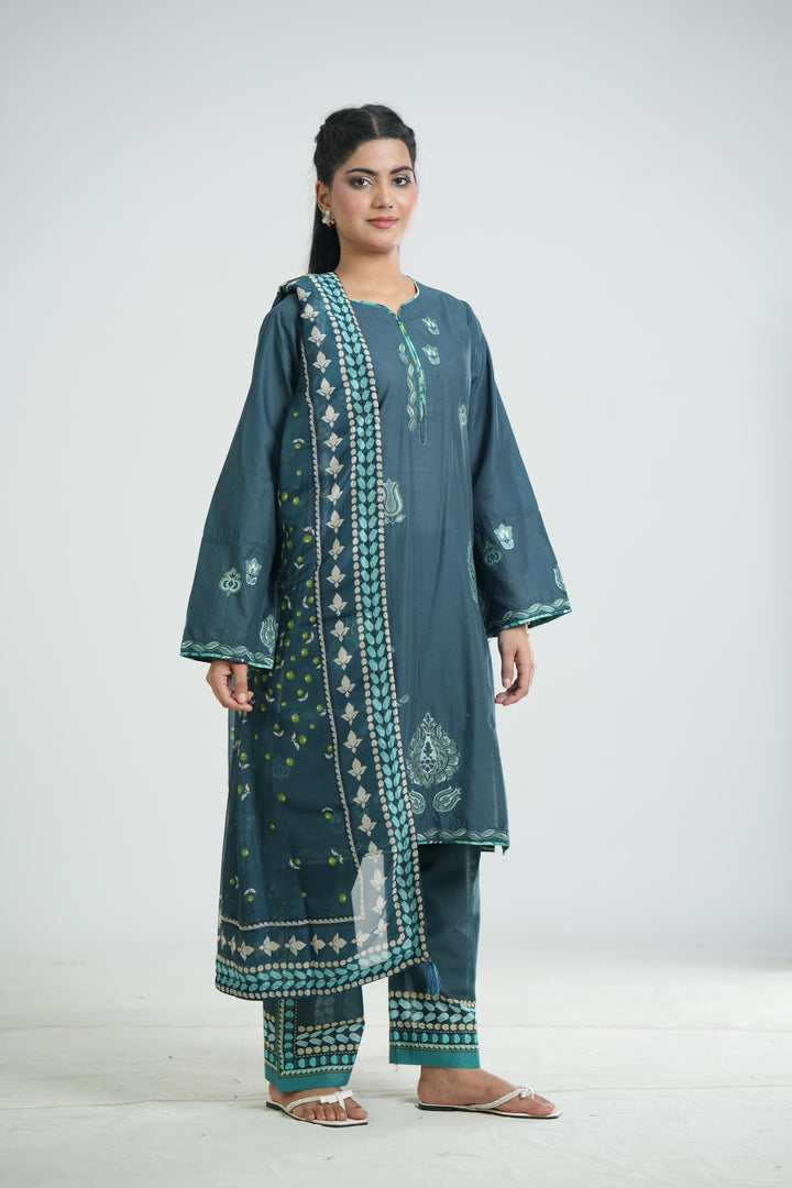 Lawn Zinc Stitched Suit - Jazmin