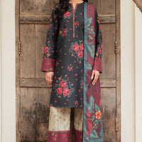 Viscose Black Stitched Suit - Jazmin