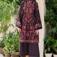 Viscose Purple Stitched Suit - Jazmin