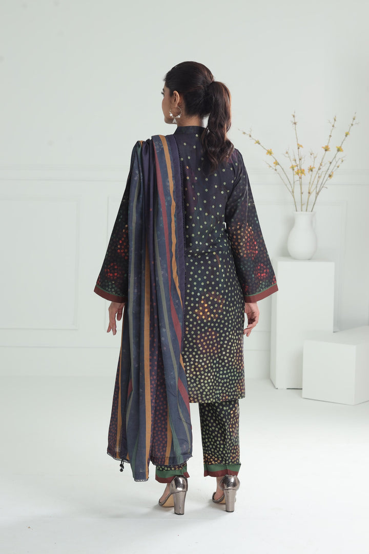 Viscose Dark Brown Stitched Suit - Jazmin