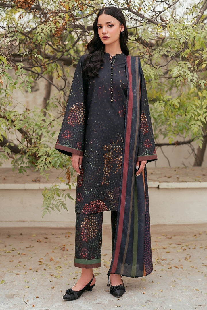 Viscose Dark Brown Stitched Suit - Jazmin