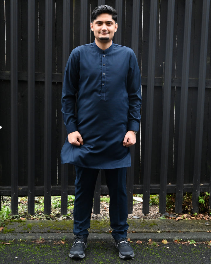 Cotton Plus Navy Kurta Trouser - President by Gul Ahmed