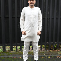 Cotton Plus Off White Kurta Trouser - President by Gul Ahmed