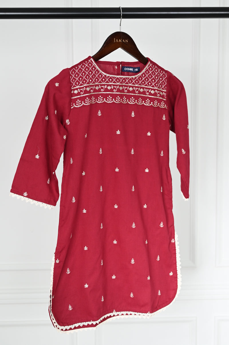 Red Stitched Suit - Ochre