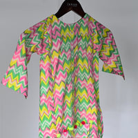 Lawn Green Kurti - J. Junaid Jamshed