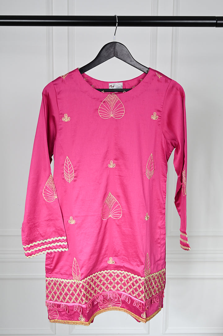 Pink Stitched Suit - Nishat