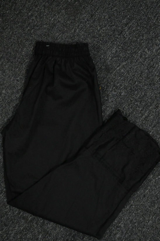 Cambric Black Trouser - J. Junaid Jamshed