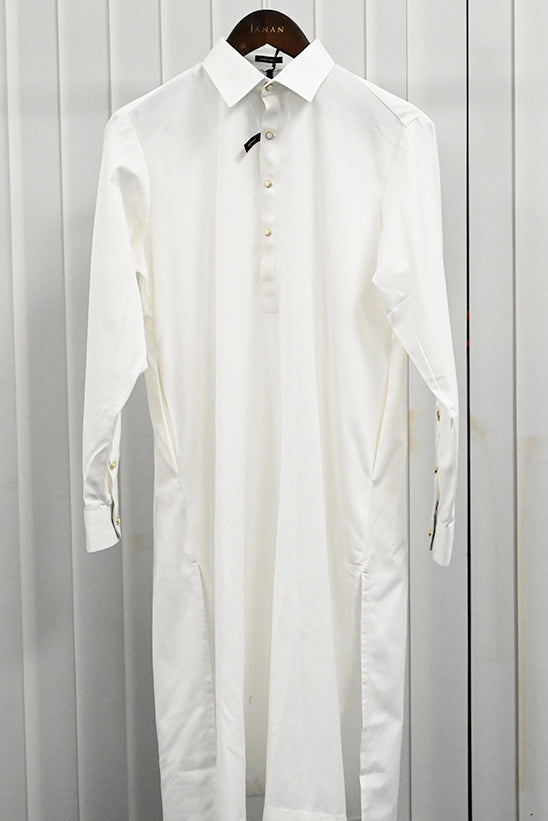 Blended Optical White Shalwar Kameez- Cast & Crew