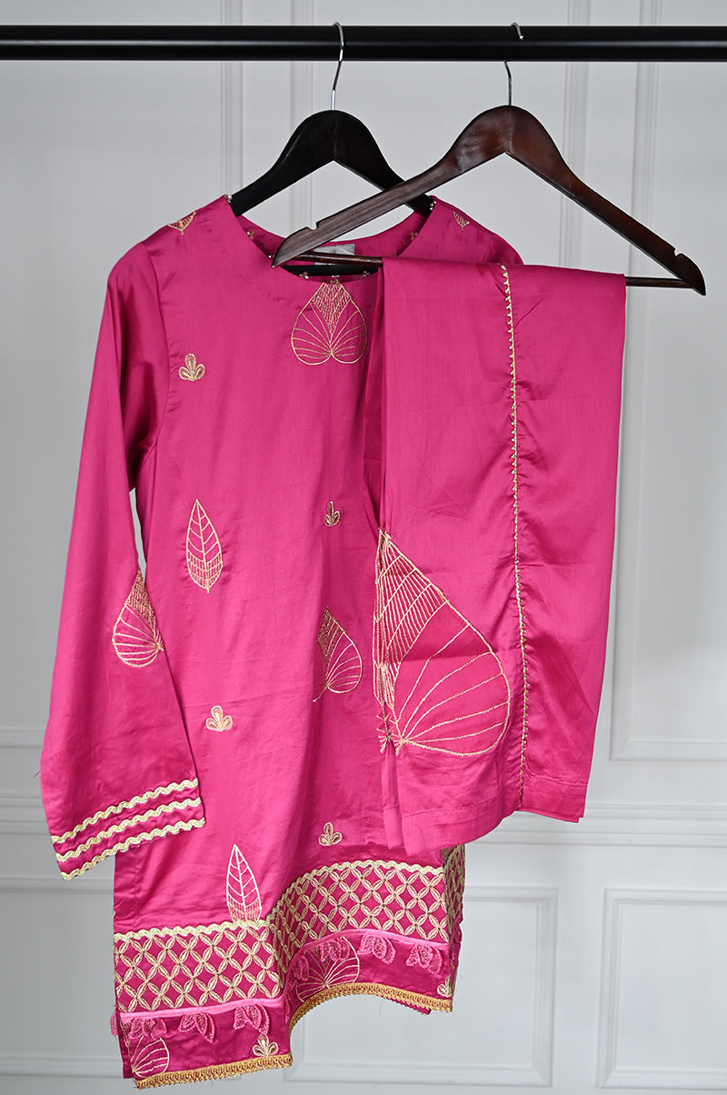 Pink Stitched Suit - Nishat
