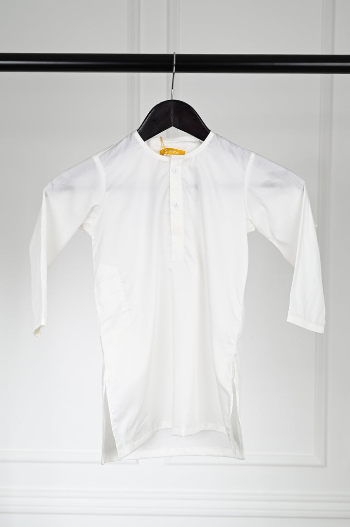 Blended White Shalwar Kameez - J. Junaid Jamshed