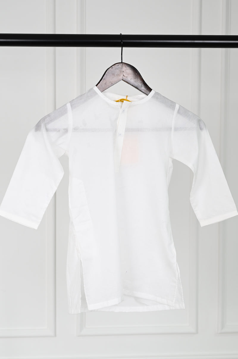 Cotton White Kurta - J. Junaid Jamshed