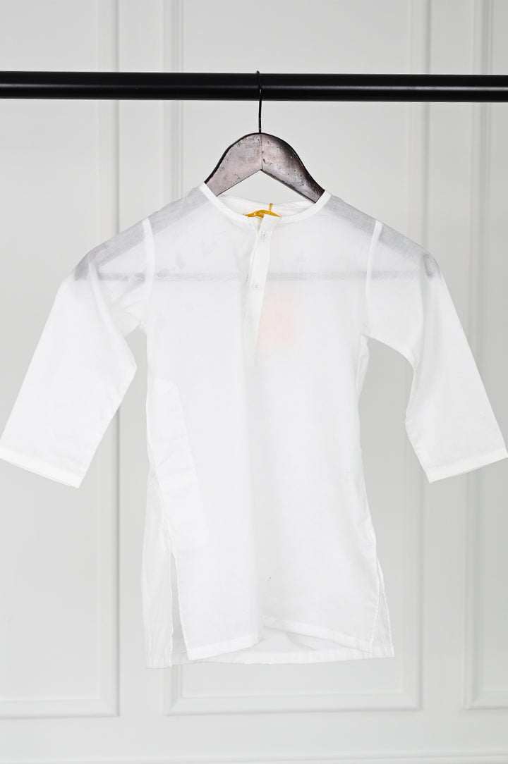Cotton White Kurta - J. Junaid Jamshed