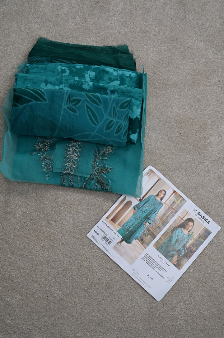Lawn Sea Green Unstitched Suit - Maria B Eid Basic