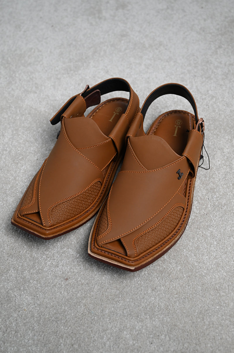 Brown Peshawari Chappal - J. Junaid Jamshed