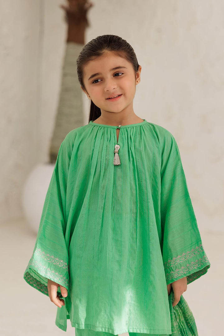 Cotton Dobby Turquoise Stitched Suit - Senorita