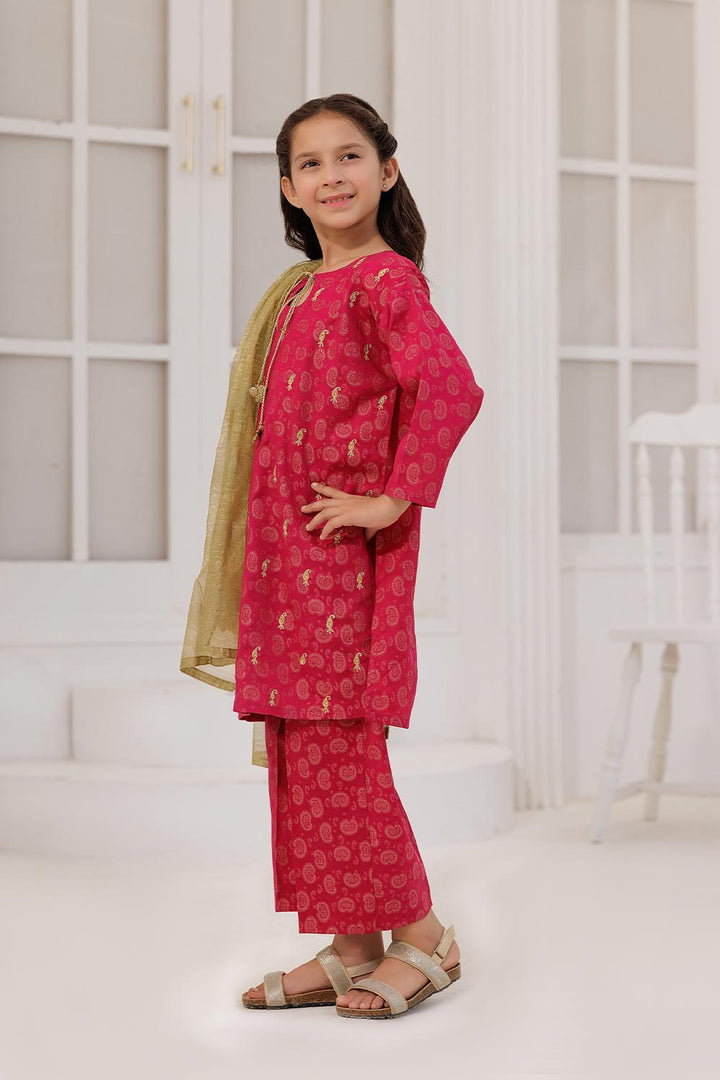 Cotton Jacquard Gold Stitched Suit - Senorita